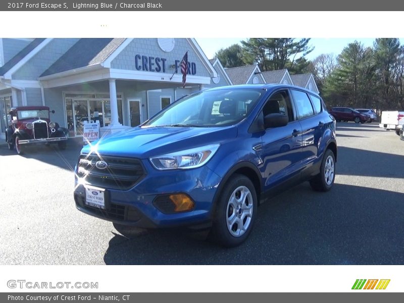 Lightning Blue / Charcoal Black 2017 Ford Escape S