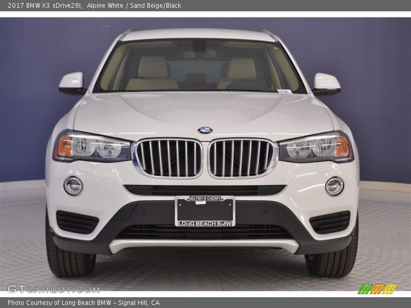 Alpine White / Sand Beige/Black 2017 BMW X3 sDrive28i