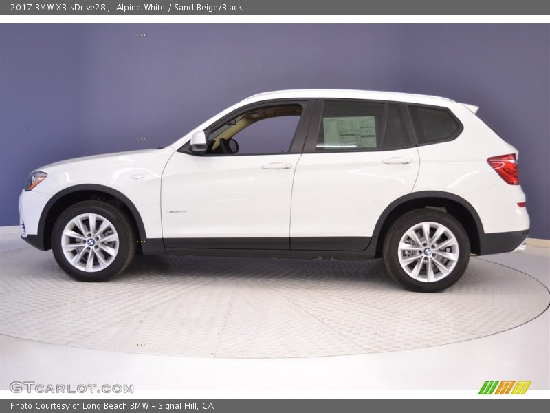 Alpine White / Sand Beige/Black 2017 BMW X3 sDrive28i