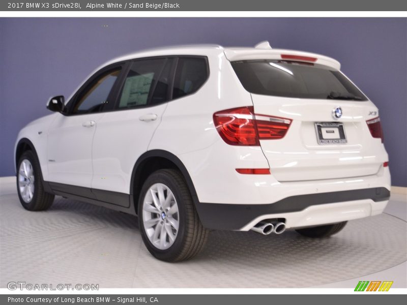 Alpine White / Sand Beige/Black 2017 BMW X3 sDrive28i