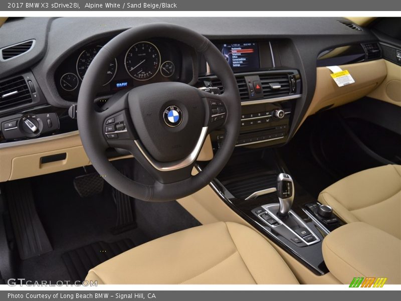 Alpine White / Sand Beige/Black 2017 BMW X3 sDrive28i