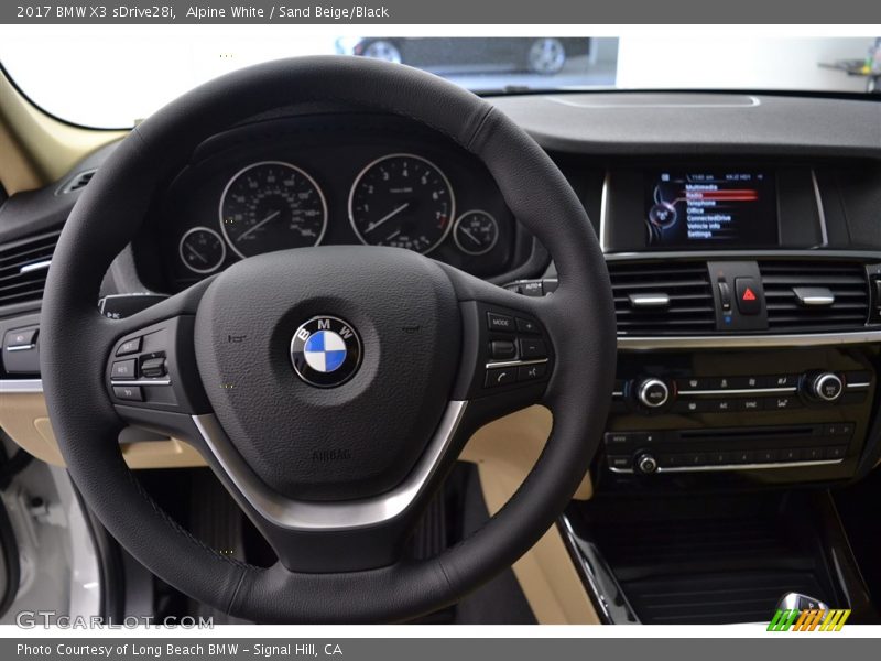 Alpine White / Sand Beige/Black 2017 BMW X3 sDrive28i