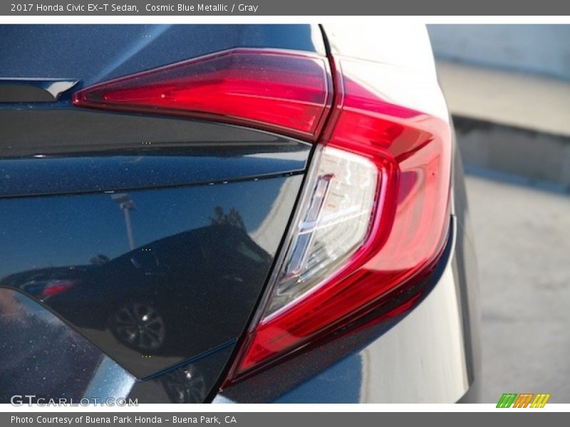 Cosmic Blue Metallic / Gray 2017 Honda Civic EX-T Sedan