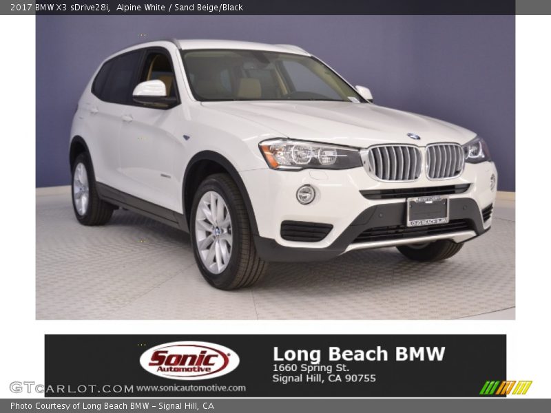 Alpine White / Sand Beige/Black 2017 BMW X3 sDrive28i