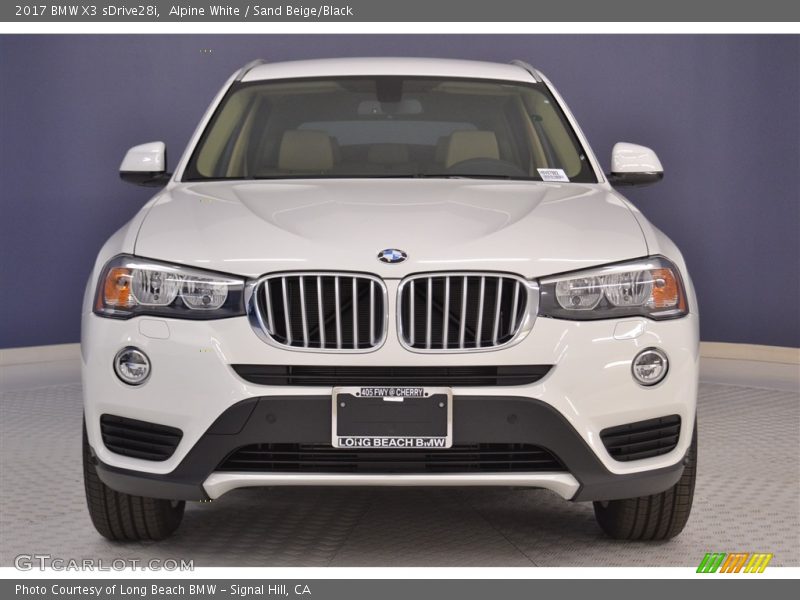 Alpine White / Sand Beige/Black 2017 BMW X3 sDrive28i