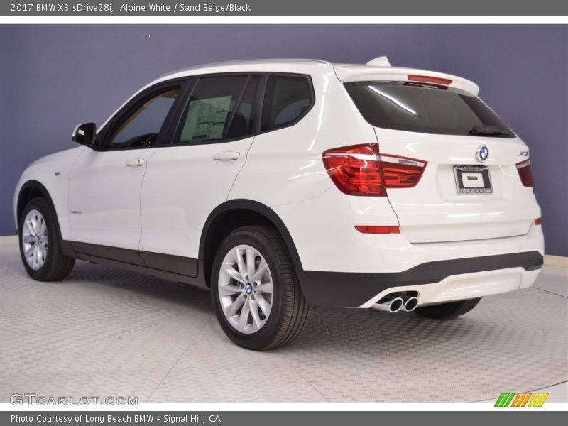 Alpine White / Sand Beige/Black 2017 BMW X3 sDrive28i