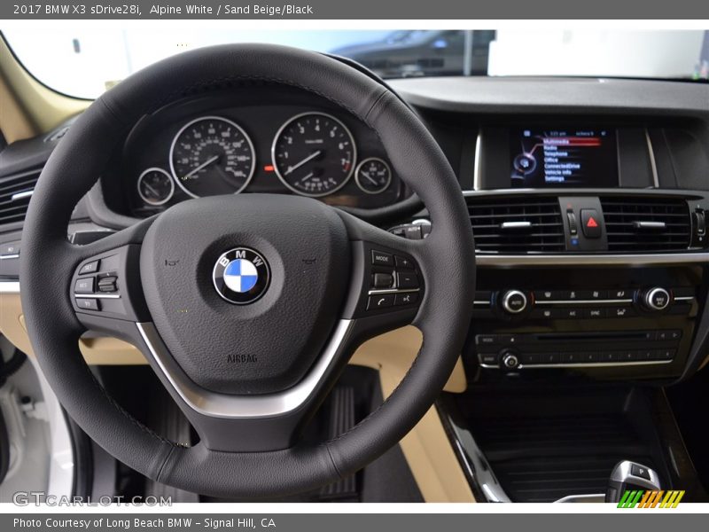 Alpine White / Sand Beige/Black 2017 BMW X3 sDrive28i