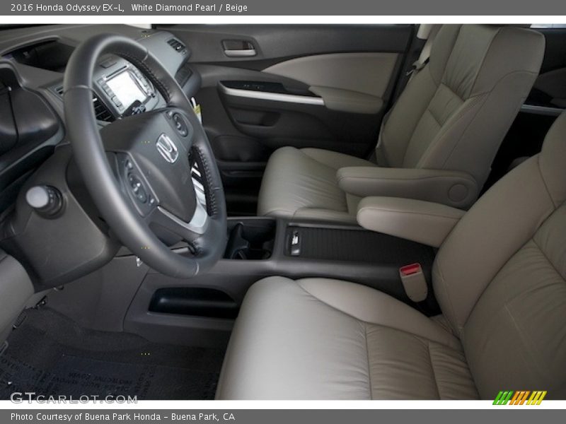 White Diamond Pearl / Beige 2016 Honda Odyssey EX-L