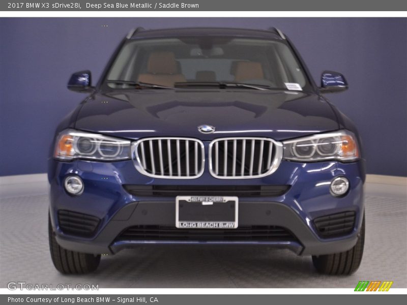 Deep Sea Blue Metallic / Saddle Brown 2017 BMW X3 sDrive28i