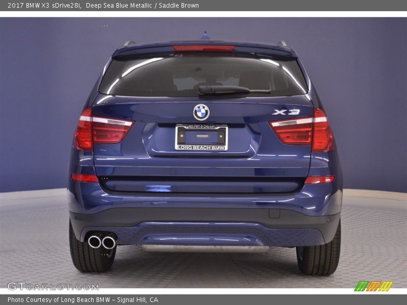 Deep Sea Blue Metallic / Saddle Brown 2017 BMW X3 sDrive28i