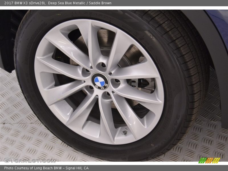 Deep Sea Blue Metallic / Saddle Brown 2017 BMW X3 sDrive28i