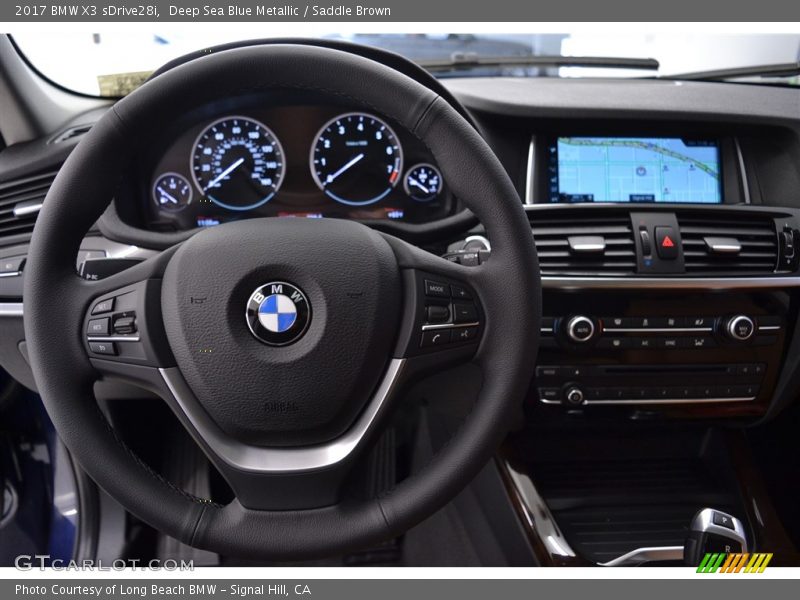 Deep Sea Blue Metallic / Saddle Brown 2017 BMW X3 sDrive28i