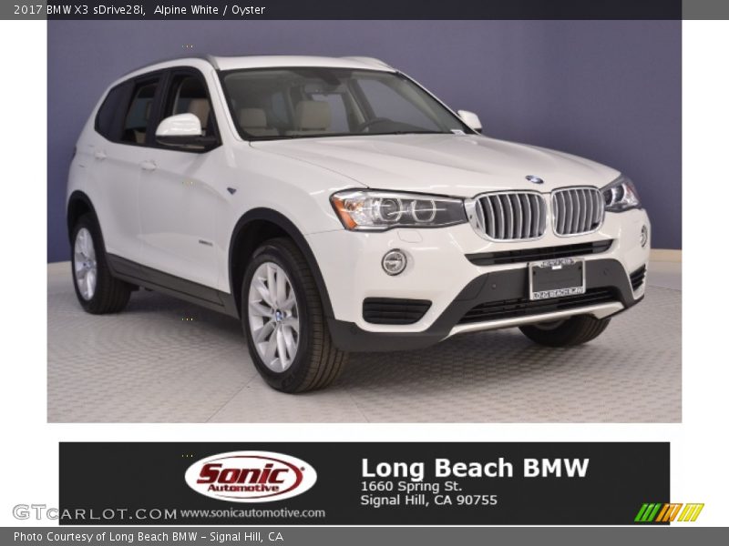 Alpine White / Oyster 2017 BMW X3 sDrive28i