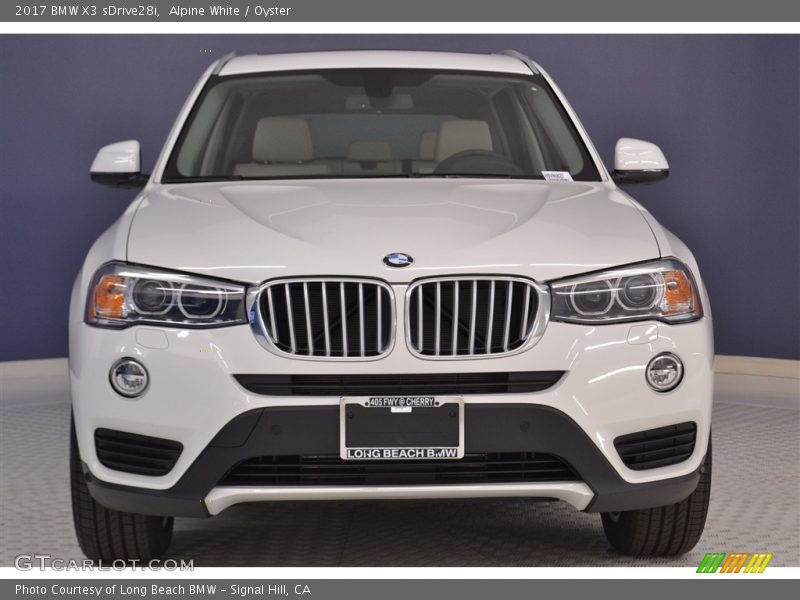 Alpine White / Oyster 2017 BMW X3 sDrive28i