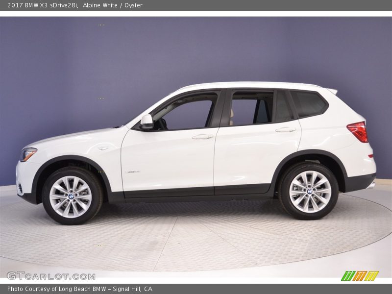 Alpine White / Oyster 2017 BMW X3 sDrive28i