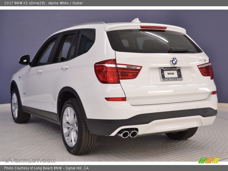 Alpine White / Oyster 2017 BMW X3 sDrive28i
