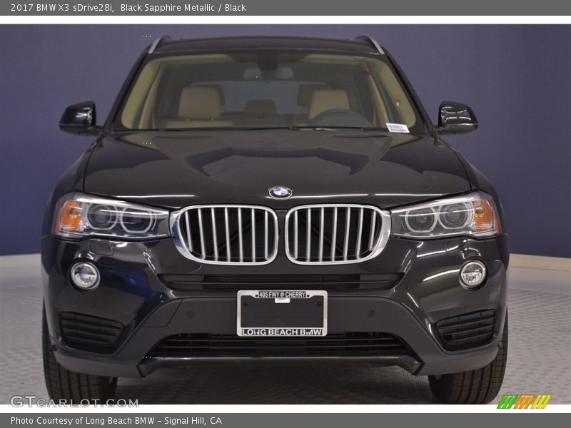 Black Sapphire Metallic / Black 2017 BMW X3 sDrive28i