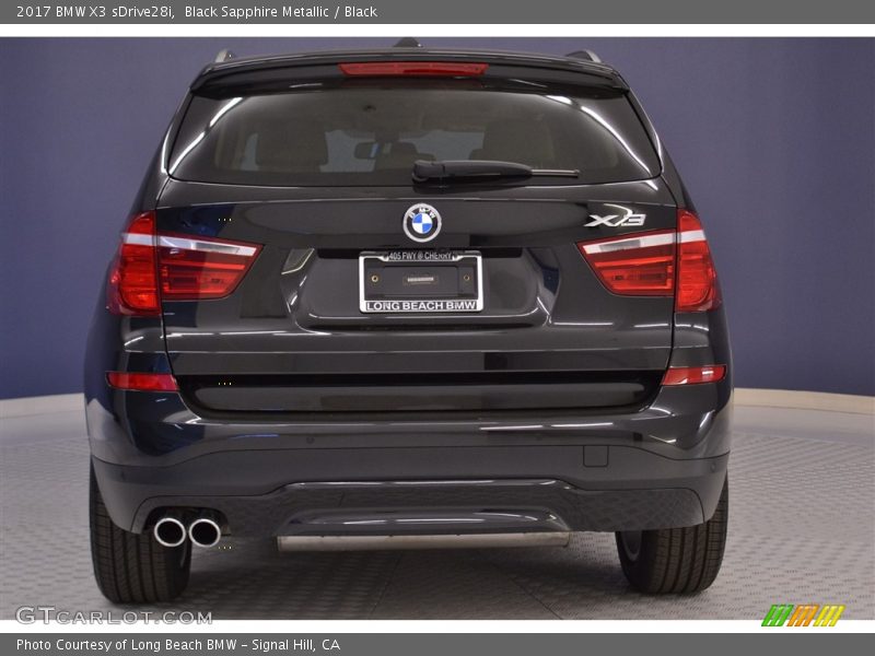 Black Sapphire Metallic / Black 2017 BMW X3 sDrive28i