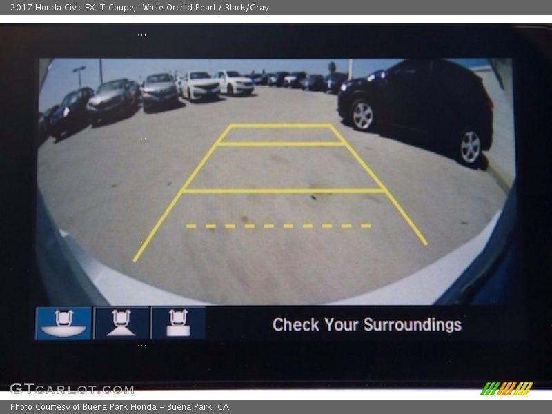 White Orchid Pearl / Black/Gray 2017 Honda Civic EX-T Coupe