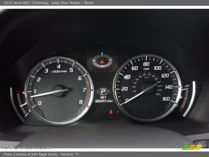 Lunar Silver Metallic / Ebony 2016 Acura MDX Technology