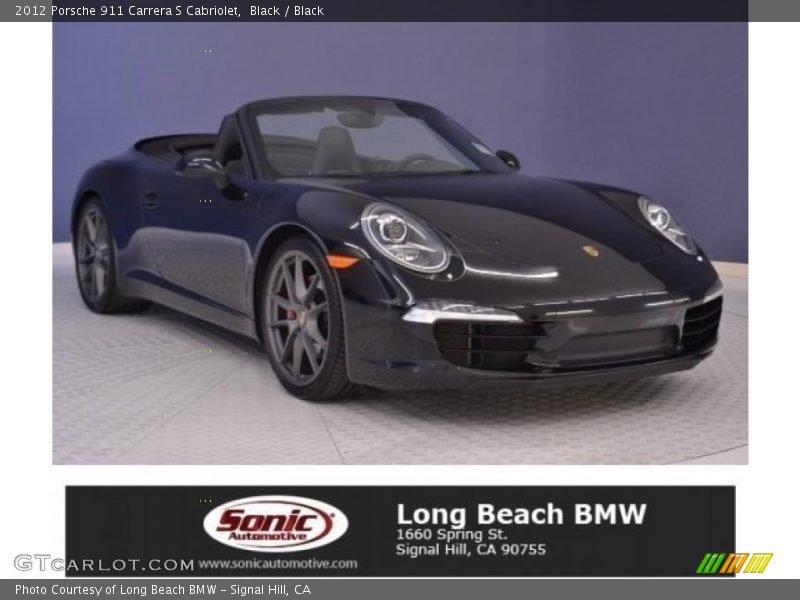 Black / Black 2012 Porsche 911 Carrera S Cabriolet