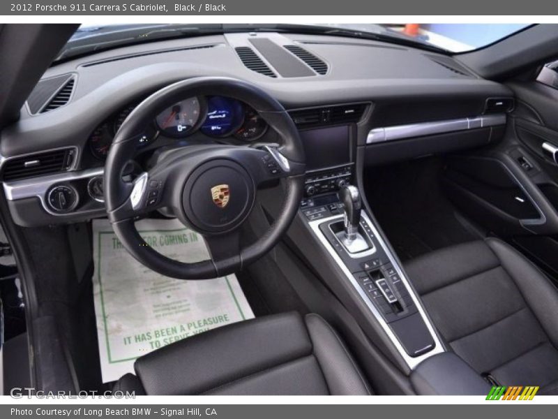 Black / Black 2012 Porsche 911 Carrera S Cabriolet