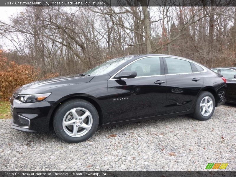 Mosaic Black Metallic / Jet Black 2017 Chevrolet Malibu LS