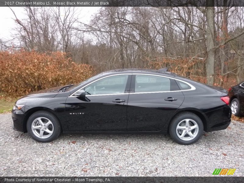 Mosaic Black Metallic / Jet Black 2017 Chevrolet Malibu LS
