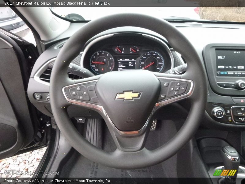 Mosaic Black Metallic / Jet Black 2017 Chevrolet Malibu LS