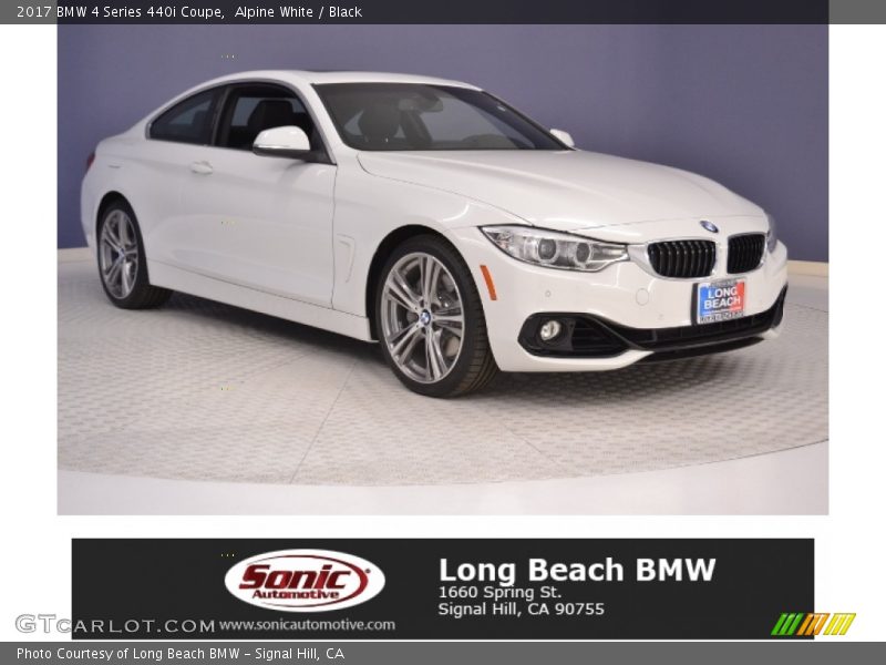 Alpine White / Black 2017 BMW 4 Series 440i Coupe
