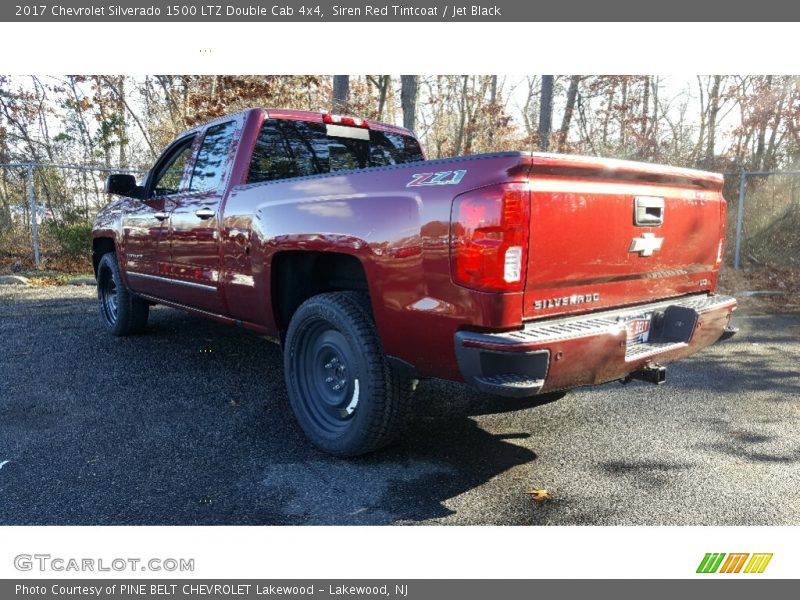 Siren Red Tintcoat / Jet Black 2017 Chevrolet Silverado 1500 LTZ Double Cab 4x4