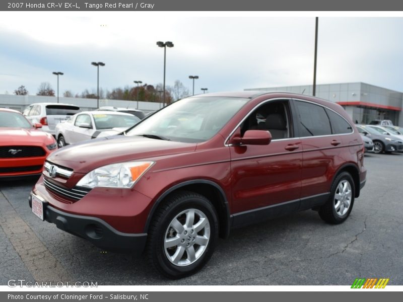 Tango Red Pearl / Gray 2007 Honda CR-V EX-L