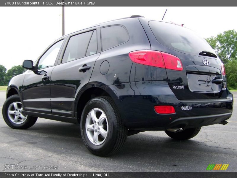 Deepwater Blue / Gray 2008 Hyundai Santa Fe GLS
