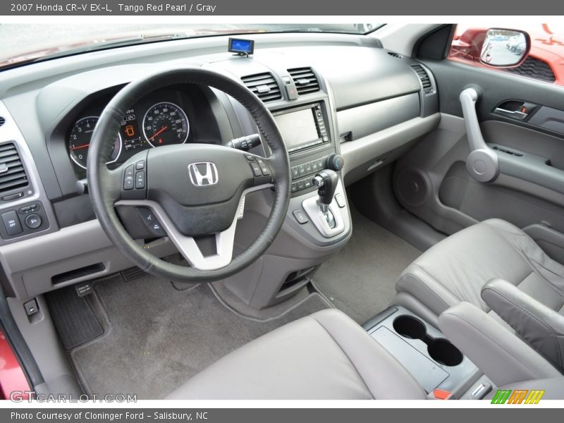 Tango Red Pearl / Gray 2007 Honda CR-V EX-L