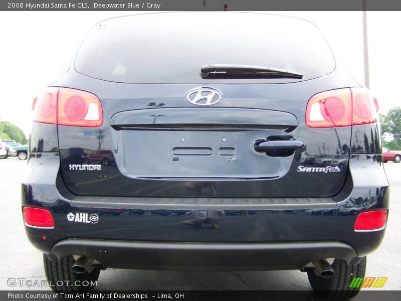 Deepwater Blue / Gray 2008 Hyundai Santa Fe GLS