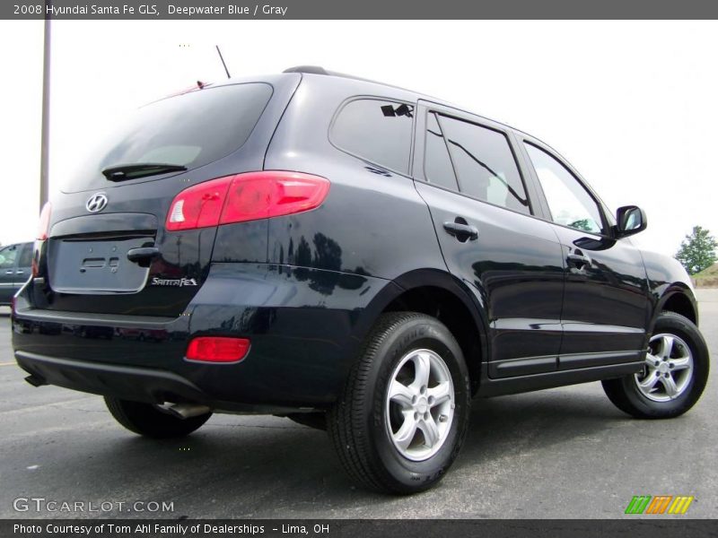 Deepwater Blue / Gray 2008 Hyundai Santa Fe GLS