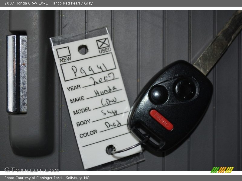 Tango Red Pearl / Gray 2007 Honda CR-V EX-L