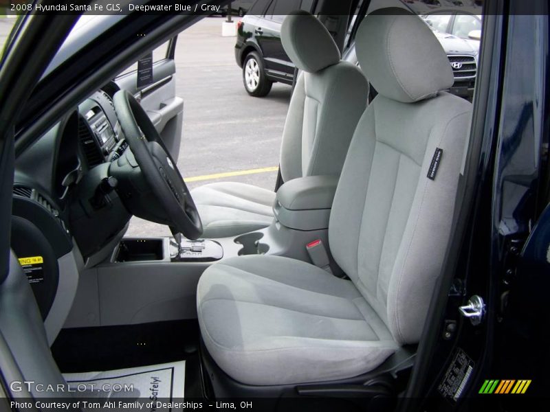 Deepwater Blue / Gray 2008 Hyundai Santa Fe GLS