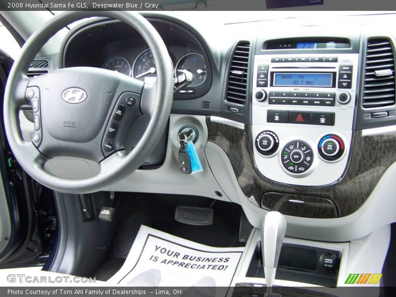 Deepwater Blue / Gray 2008 Hyundai Santa Fe GLS