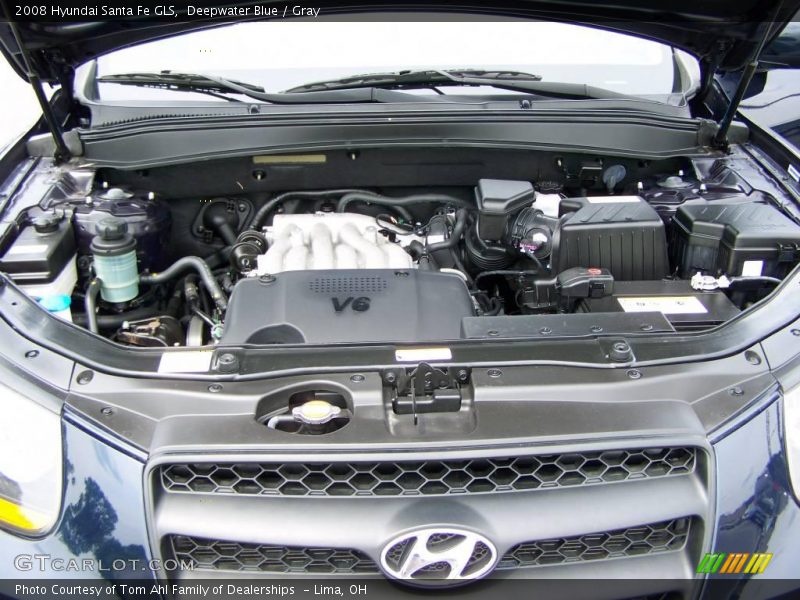 Deepwater Blue / Gray 2008 Hyundai Santa Fe GLS