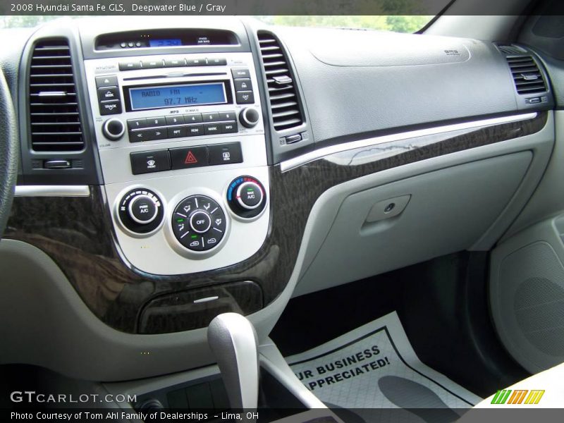 Deepwater Blue / Gray 2008 Hyundai Santa Fe GLS