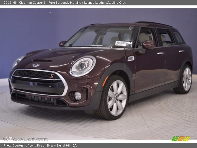 Pure Burgundy Metallic / Lounge Leather/Satellite Grey 2016 Mini Clubman Cooper S