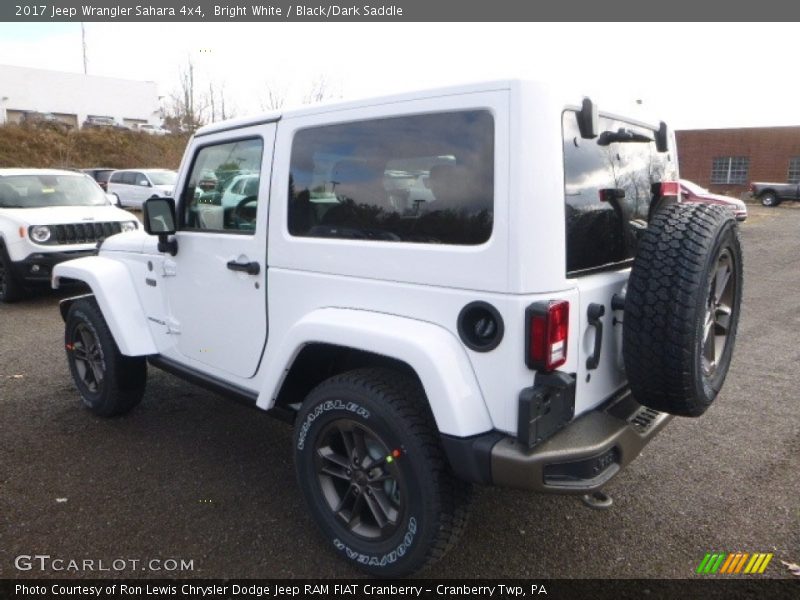 Bright White / Black/Dark Saddle 2017 Jeep Wrangler Sahara 4x4