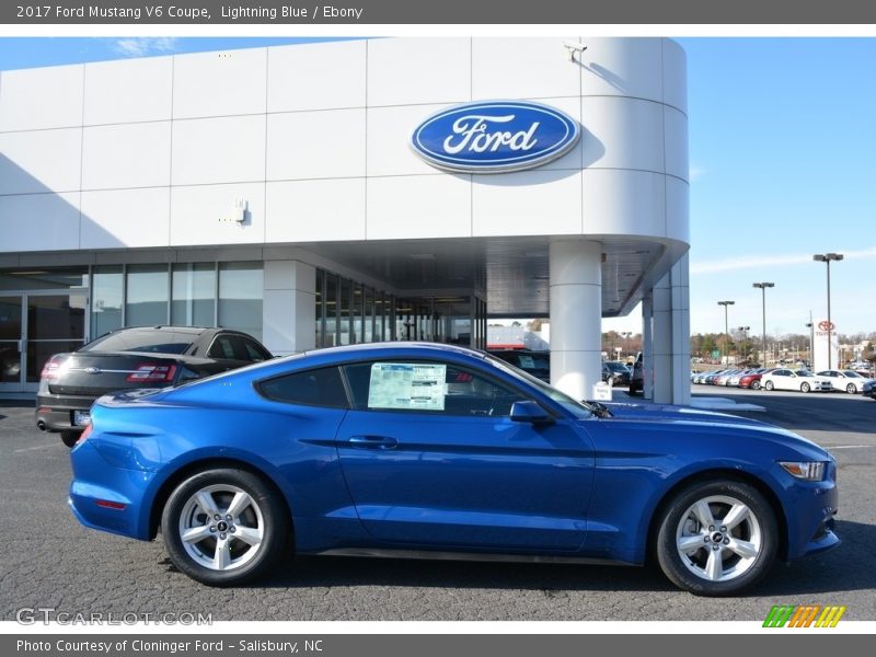 Lightning Blue / Ebony 2017 Ford Mustang V6 Coupe