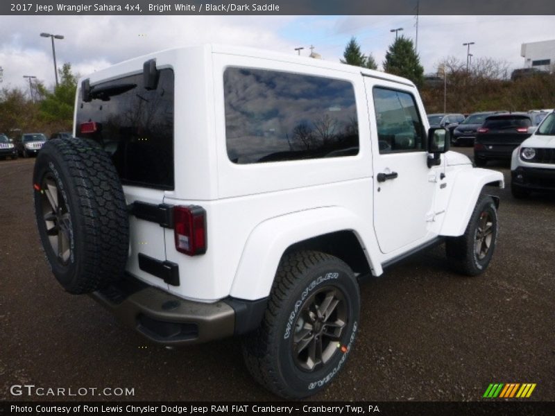 Bright White / Black/Dark Saddle 2017 Jeep Wrangler Sahara 4x4