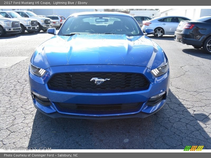 Lightning Blue / Ebony 2017 Ford Mustang V6 Coupe