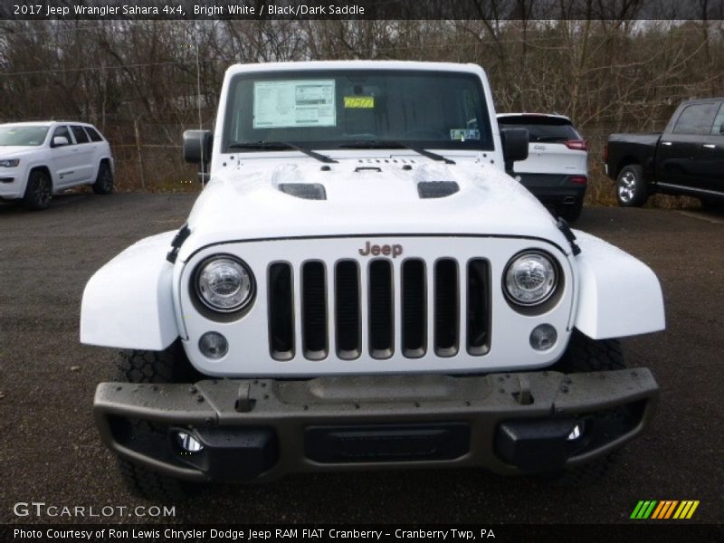 Bright White / Black/Dark Saddle 2017 Jeep Wrangler Sahara 4x4