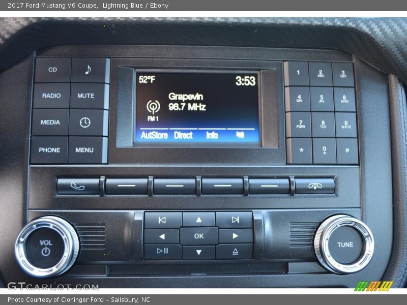 Lightning Blue / Ebony 2017 Ford Mustang V6 Coupe