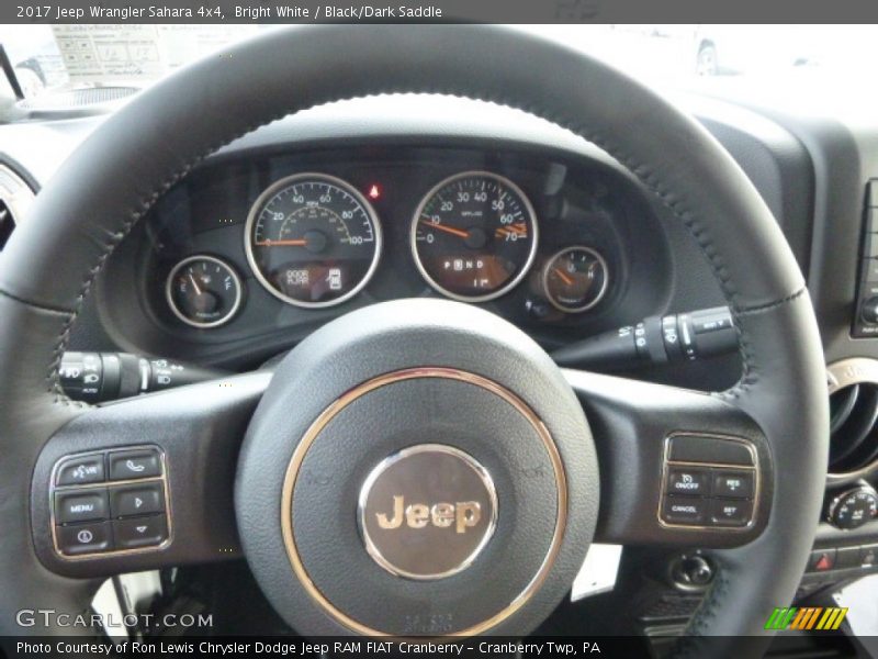 Bright White / Black/Dark Saddle 2017 Jeep Wrangler Sahara 4x4