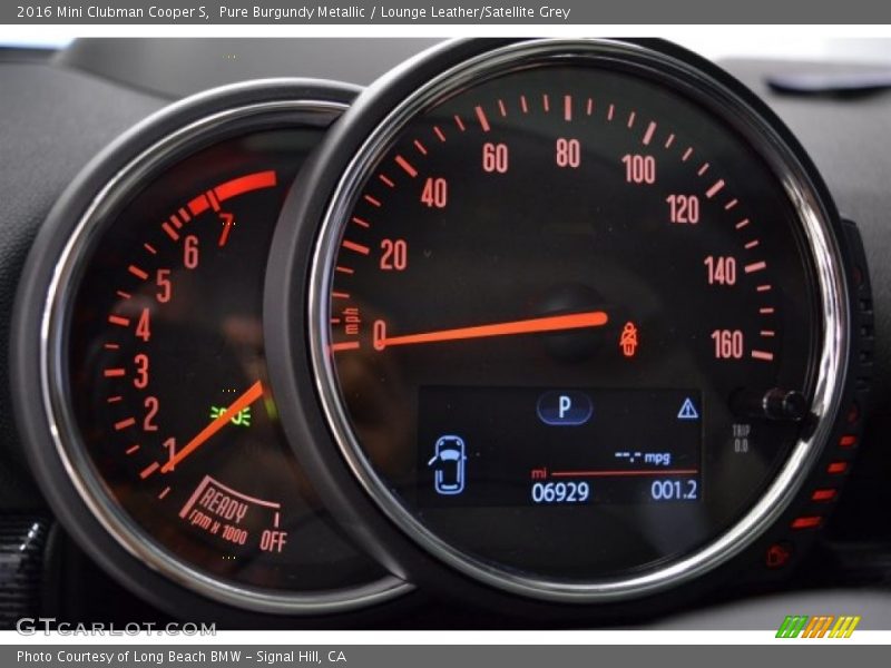 Pure Burgundy Metallic / Lounge Leather/Satellite Grey 2016 Mini Clubman Cooper S